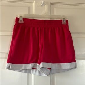 Champion Women's Red / Pink and White Workout Shorts